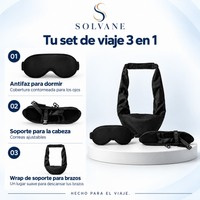 Solvane Kit de Viaje 3 en 1 para un Descanso de Primera Clase