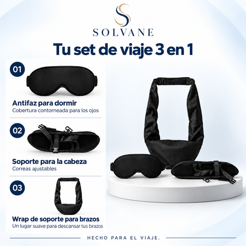Solvane Kit de Viaje 3 en 1 para un Descanso de Primera Clase